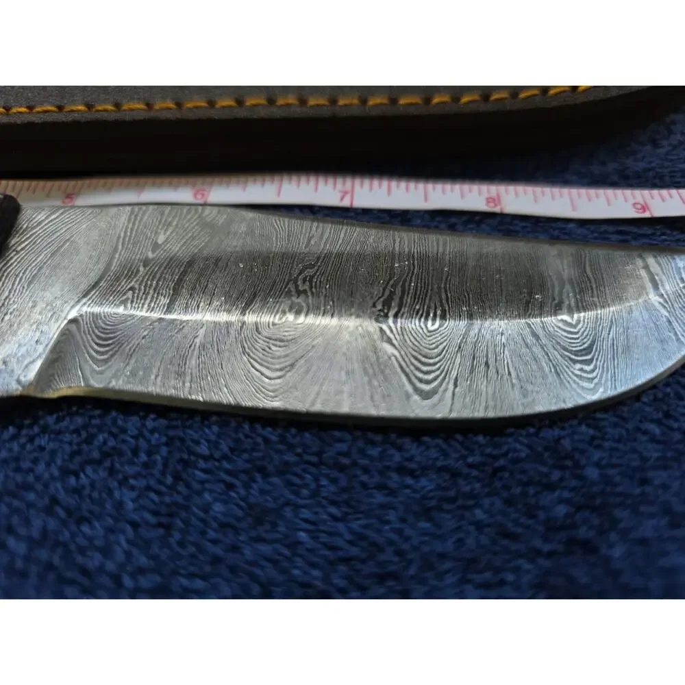 Hunting Bowie Knife 9.5 Inch Custom Forged Damascus Blade LMK Knives #7675
